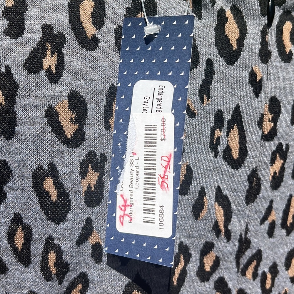 NWT Downeast leopard print knit dress size Large - Picture 7 of 7